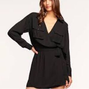 RAMY BROOK Black Long Sleeve
Plunge Sundress